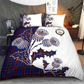 Home (or Hume) Tartan Crest Bedding Set - Thistle Style